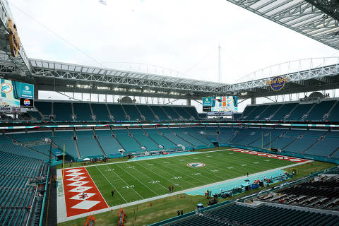 Oct 29, 2023; Miami Gardens, Florida, USA; A general overall view of the field prior to the game between the Miami Dolphins and the New England Patriots at Hard Rock Stadium. Mandatory Credit: Jasen Vinlove-USA TODAY Sports ORG XMIT: IMAGN-710613