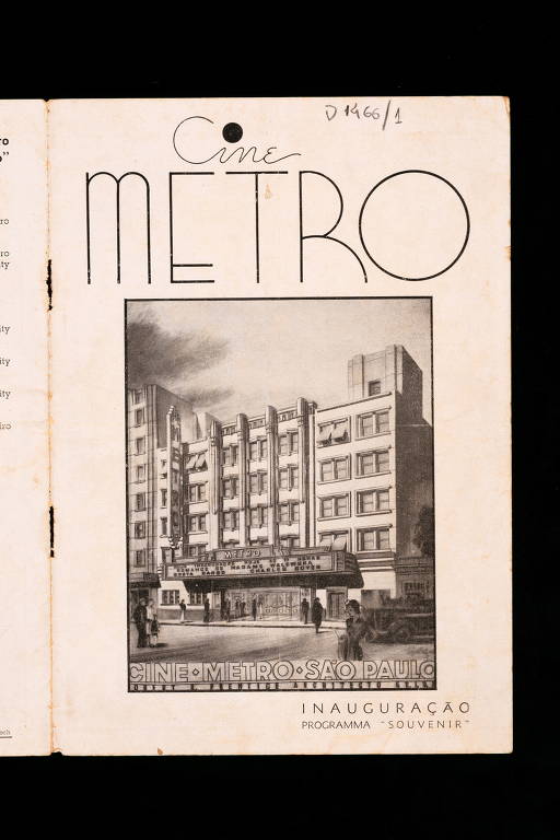 Veja o folheto de inauguração do cine Metro, em SP, em 1938