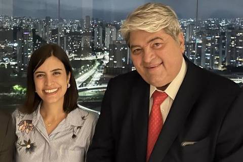 O ministro Márcio França (PSB), a deputada federal Tabata Amaral (PSB-SP) e o apresentador José Luiz Datena