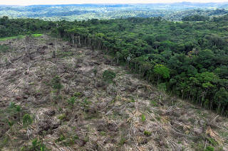 FILE PHOTO: Drone footage shows deforestation in Brazilian Amazon