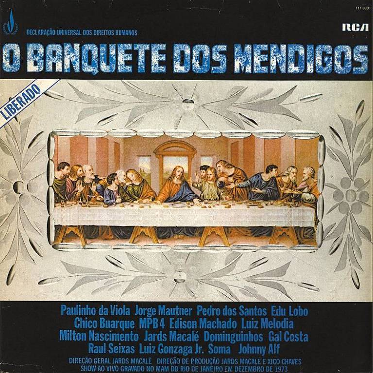 Capa do disco beneficente "O Banquete de Mendigos", organizado por Jards Macalé