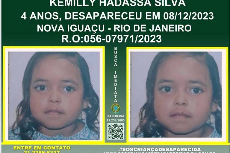 cartaz com foto de criança com cabelos castanhos