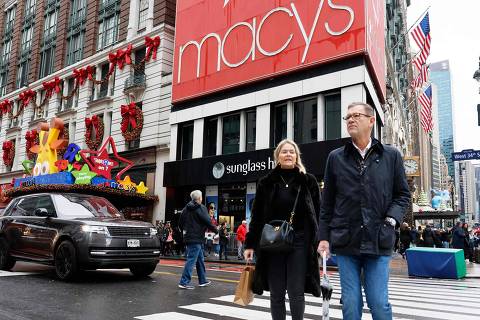 NEW YORK, NEW YORK - DECEMBER 11: A Macy's store is seen at Herald Square on December 11, 2023 in New York City. Macy's stock rose more than 17% during morning trading after reports from the Wall Street Journal that Arkhouse Management, a real-estate focused investing firm, and Brigade Capital Management, a global asset manager, have offered to buy the retail chain for $5.8 billion.   Michael M. Santiago/Getty Images/AFP (Photo by Michael M. Santiago / GETTY IMAGES NORTH AMERICA / Getty Images via AFP)