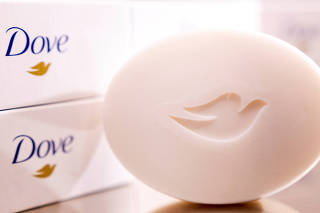 FILE PHOTO: Illustration of Dove soaps