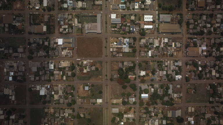 Vista aérea do núcleo urbano de Boa Esperança do Norte (MT), novo município brasileiro após decisão do STF