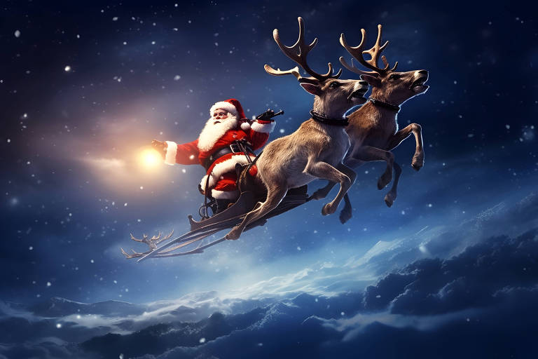 Saiba como monitorar o trajeto do trenó do Papai Noel na noite de Natal