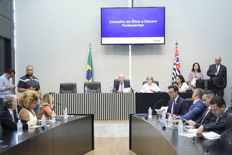 Reunião do Conselho de Ética da Assembleia Legislativa de São Paulo, em maio de 2023