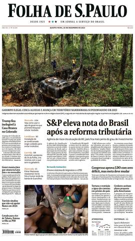 Capa da Edição Nacional da Folha