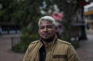Manuel Monterrosa, who recorded his journey through the Darien Gap and posted it on YouTube, in Bogot, Colombia, Nov. 27, 2023. (Federico Rios/The New York Times)