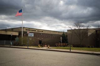 Cranston High School West and its athletic field, in Cranston, R.I., Dec. 4, 2023. (Maansi Srivastava/The New York Times)