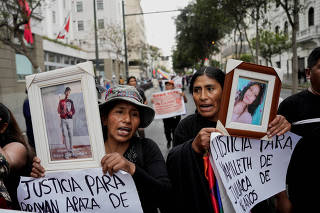 March against Peru's President Dina Boluarte, in Lima