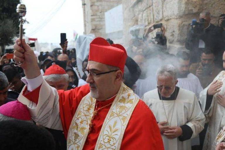 Cardeal dá benção na Cisjordânia