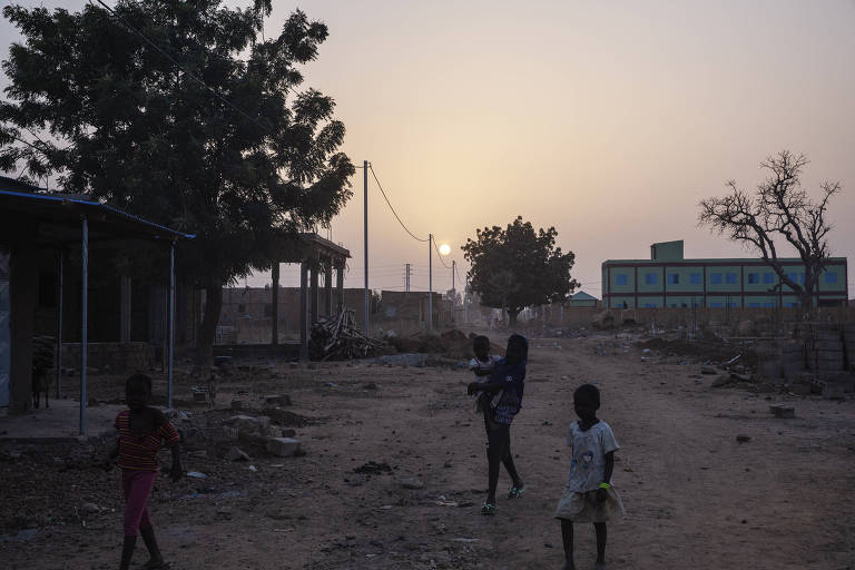 Um bairro de Ouagadougou, em Burkina Fasso, no início de 2022 

