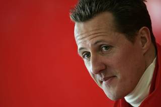 Schumacher of Germany looks on during a news conference at the Mugello racetrack, file