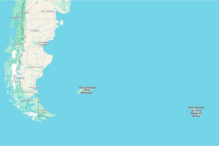 Localização das Ilhas Malvinas