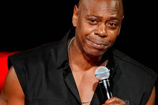 Comedian Dave Chappelle performs at Madison Square Garden in New York City