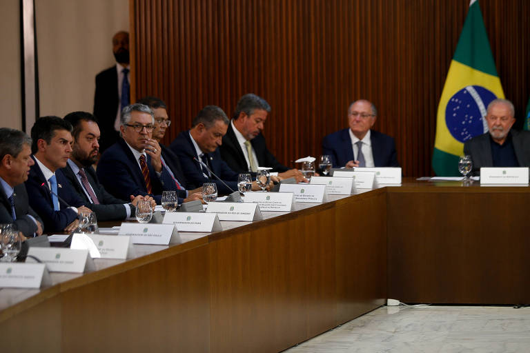  Reunião de Lula com governadores e chefes dos Poderes no Palácio do Planalto, no dia seguinte ao 8 de janeiro 
