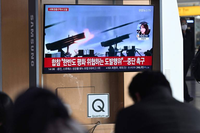 Coreia do Norte faz mais de 200 disparos no mar, e Coreia do Sul esvazia ilhas