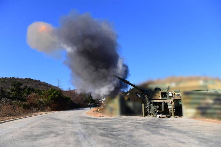 Coreia do Sul realiza exercício militar em ilha em área disputada; veja fotos de hoje
