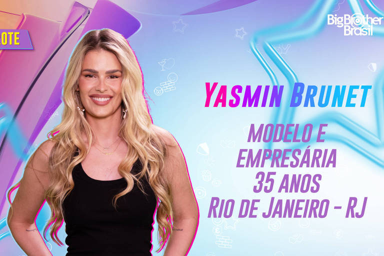 BBB 24: Yasmin Brunet, modelo e empresária, é confirmada no reality