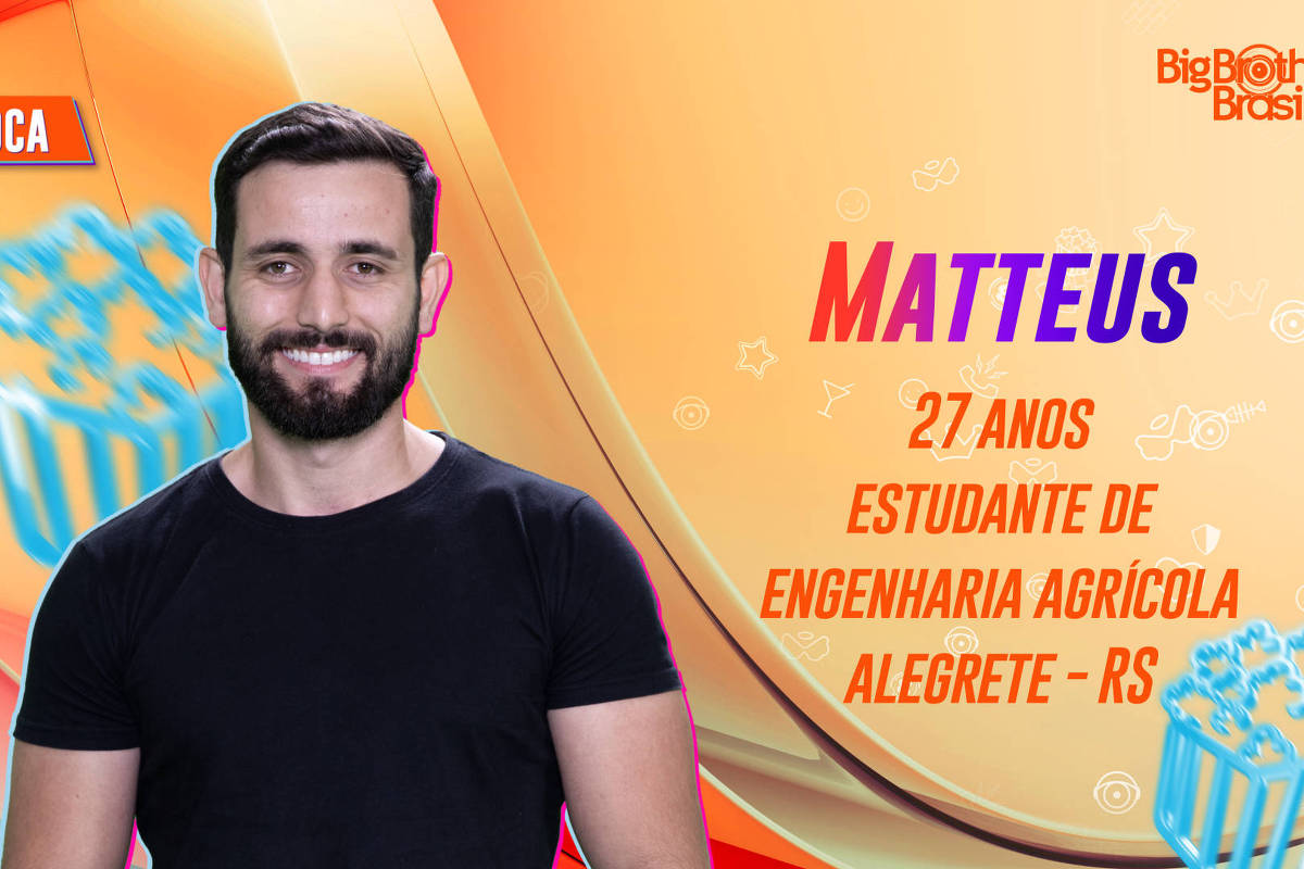 BBB 24: Matteus Amaral é confirmado no reality; conheça - 05/01/2024 -  BBB24 - F5