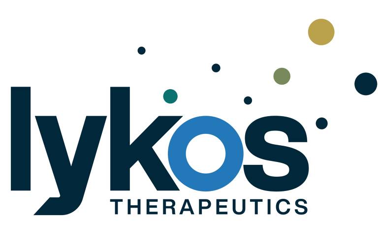 Logotipo em preto e azul da palavra Lykos