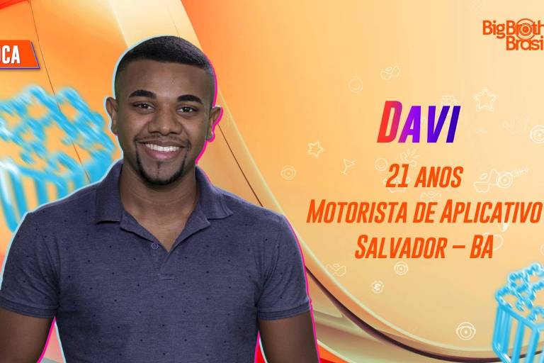 Natural de Salvador, na Bahia, Davi tem 21 anos e é motorista de aplicativo