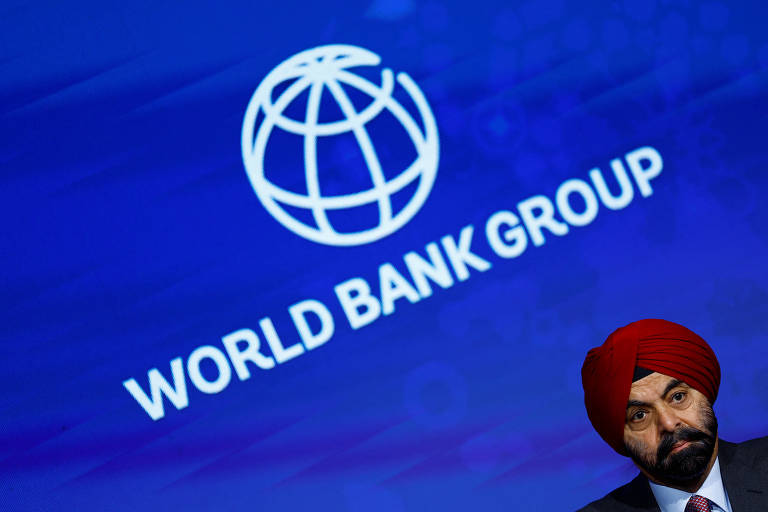 Presidente do Banco Mundial, Ajay Banga, participa de encontro com FMI