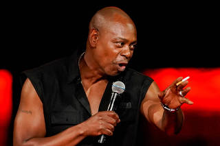 Comedian Dave Chappelle performs at Madison Square Garden in New York City