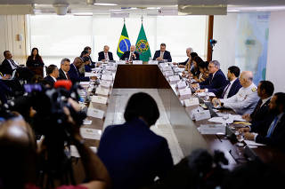 Brazil's President Luiz Inacio Lula da Silva meets with ministers to debate the Yanomami humanitarian crisis in Brasilia