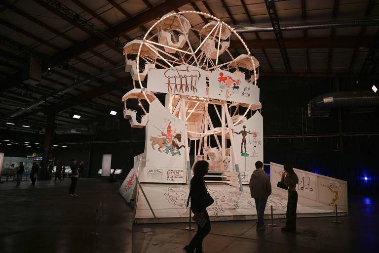 Roda-gigante de Basquiat e carrossel de Keith Haring são expostos em Los Angeles