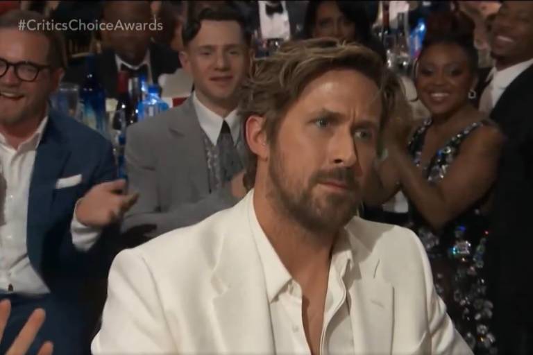 Reação de Ryan Gosling ao ganhar prêmio de melhor música em premiação viraliza