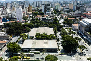 Fotos aéreas do entorno do palácio Campos Elíseos