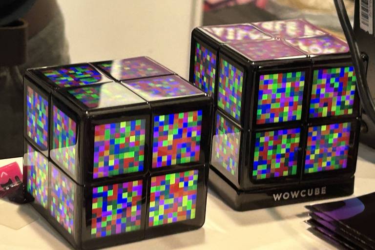 Cubo mágico da Wowcube, na CES 2024 em Las Vegas