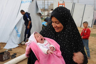 Gaza babies born in war face displacement conditions