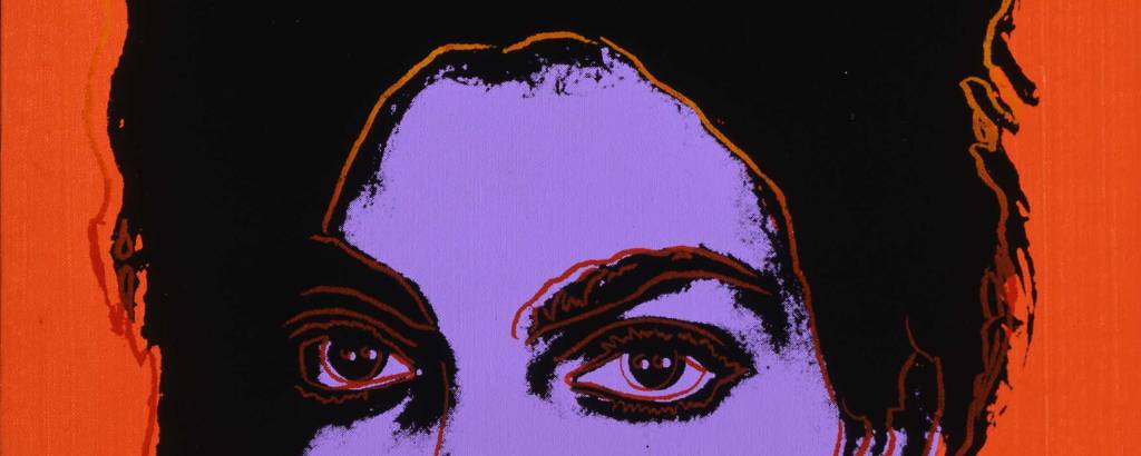 Detalhe de serigrafia de Andy Warhol feita a partir da fotografia do cantor Prince por Lynn Goldsmith