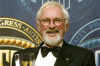 FILE PHOTO: DIRECTOR NORMAN JEWISON HOLDS BOARD OF GOVERNORS AWARD AT ASC AWARDS.