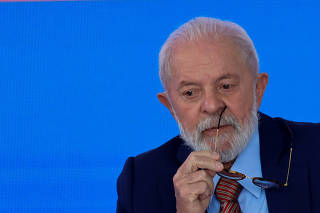 Brazil's President Luiz Inacio Lula da Silva attends a meeting of the national industrial development council at the Planalto Palace in Brasilia