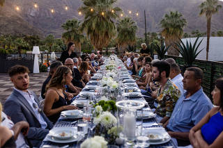 A wedding reception in Palm Springs, Calif., April 9, 2022. (Roger Kisby/The New York Times)