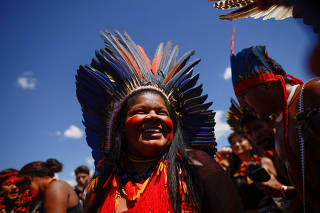 Third March of Indigenous Women in defence of women's rights, local indigenous people and the environment, in Brasilia