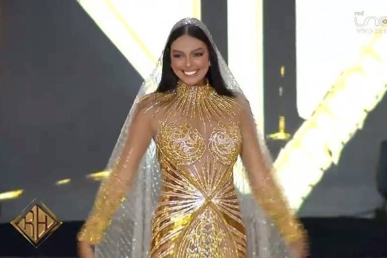 Miss Brasil usa vestido inspirado em Nossa Senhora Aparecida em concurso mundial