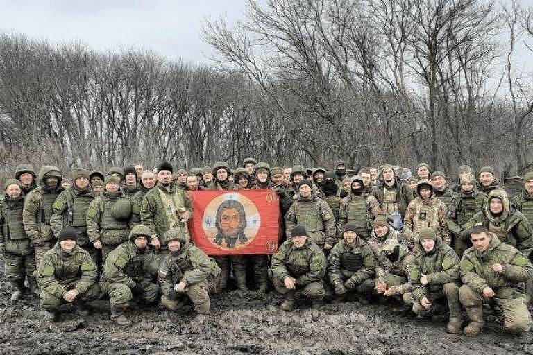Combatentes russos da unidade Tempestade V