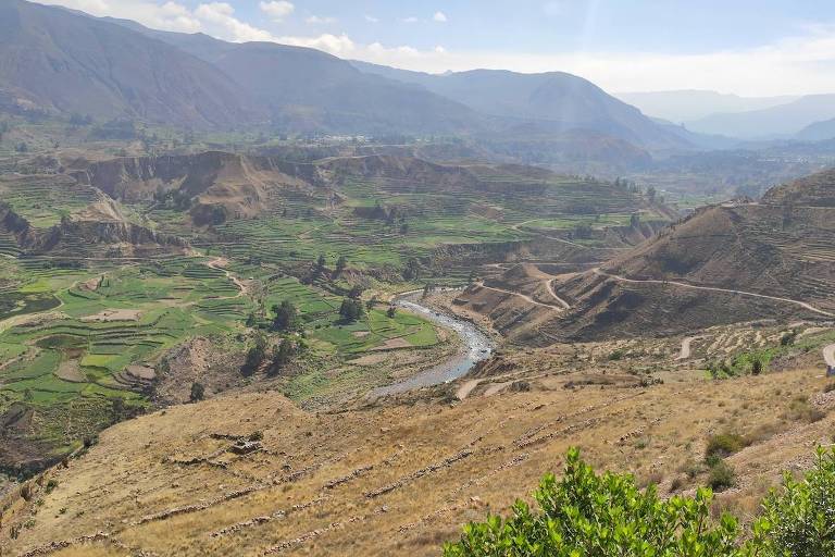 Vista do cânion do Colca, na região de Arequipa, no Peru
