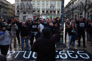 Far right movement protest in Lisbon