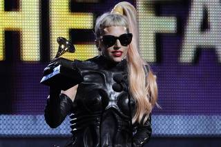 Lady Gaga accepts her award for Best Pop Vocal Album for 
