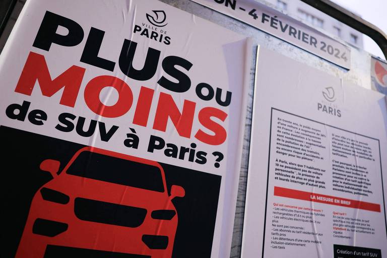 Nas urnas, parisienses triplicam taxa de estacionamento para SUVs e declaram guerra a carros grandes