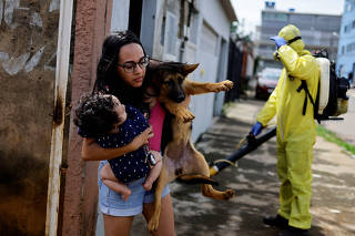 Health workers prevent the spread of mosquito during dengue outbreak in Brasilia