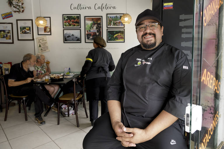Jair Rojas nasceu em Bogotá, na Colômbia, e faz pratos inspirados na cozinha do seu país