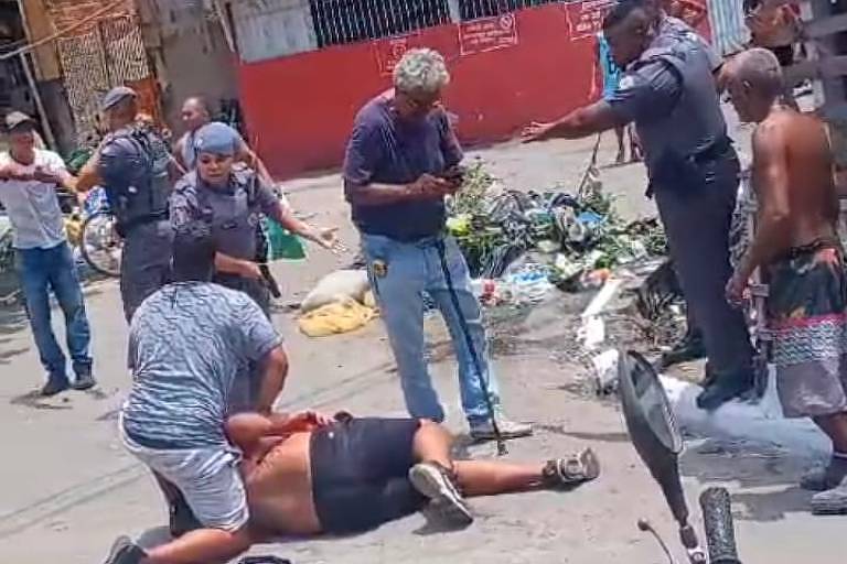 Funcionário da prefeitura é baleado à queima-roupa por PM em São Vicente, no litoral
