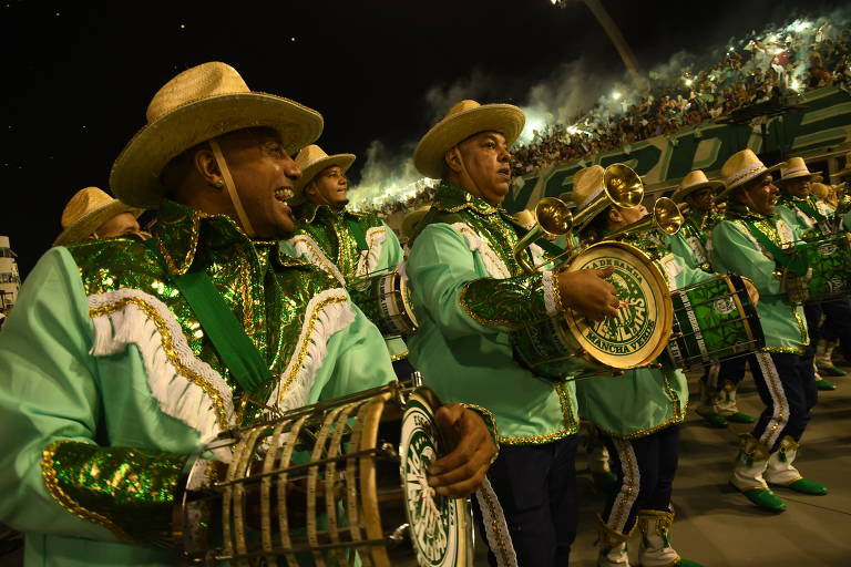 Veja imagens do desfile da Mancha Verde no Carnaval 2024